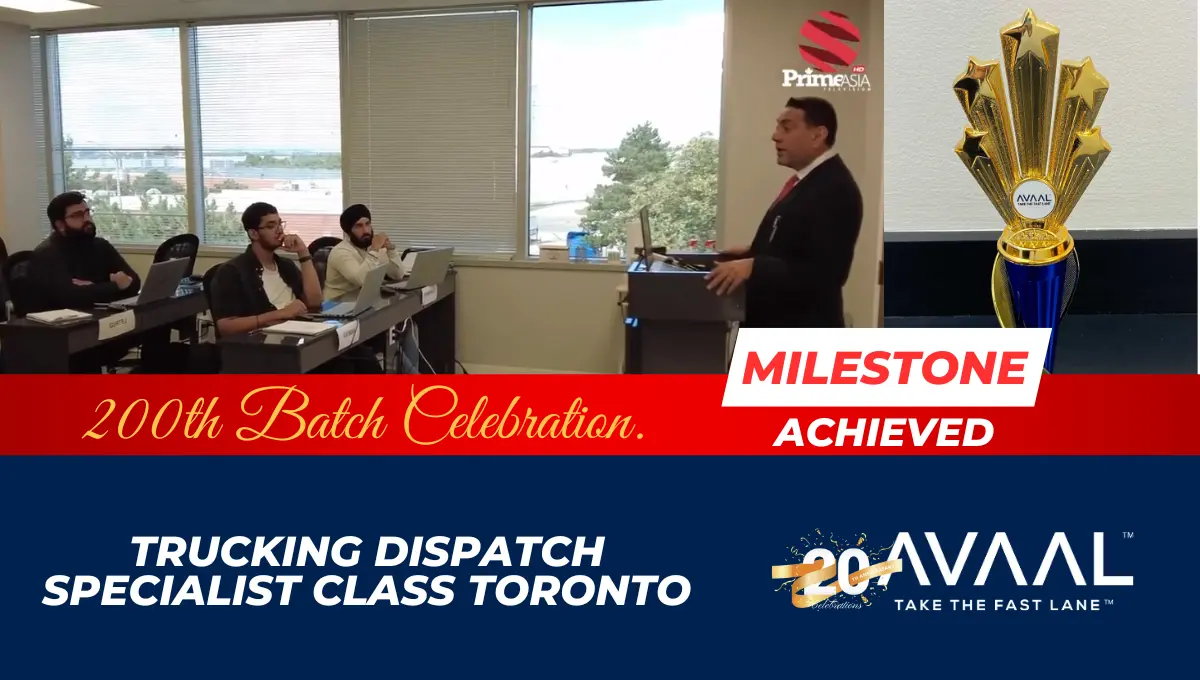 AVAAL Celebrates Its 200th Trucking Dispatch Specialist Graduation in Toronto